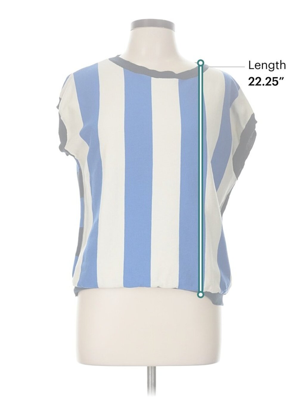 Mapoesie Paris Buren Marin Knit Sweater Top Blue White Striped Beachy Coastal - Picture 8 of 9